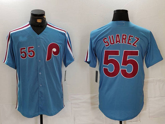 P.Phillies #55 Ranger Suarez Player Light Blue Cooperstown product image 1
