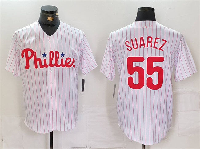 P.Phillies #55 Ranger Su¡§¡érez Player Game Jersey White product image 1