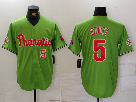 P.Phillies #5 Bryson Stott Player Green With Patch Stitched product image 1