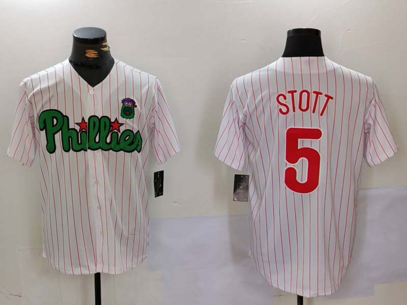P.Phillies #5 Bryson Stott White Green Player Jersey Cool product image 1