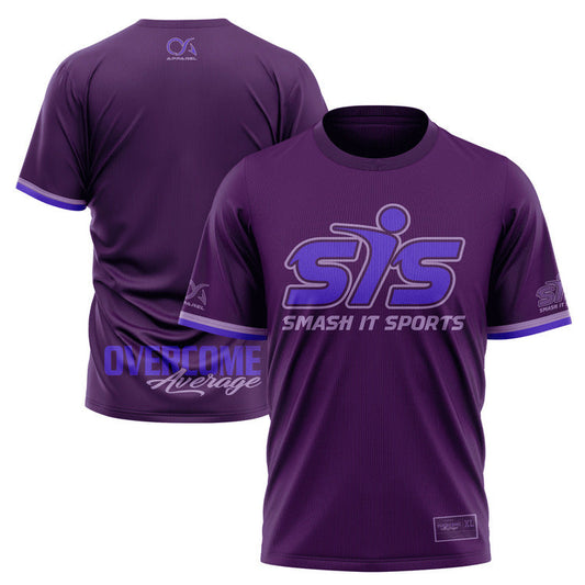 Smash It Sports Short Sleeve Shirt - Plum Purple product image 1, provided for visual reference and product detail review