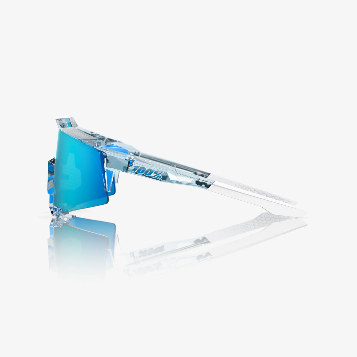 100 Percent Sunglasses - Speedcraft - Polished Translucent Mint Blue Topaz Mirror Lens product image 3, provided for visual