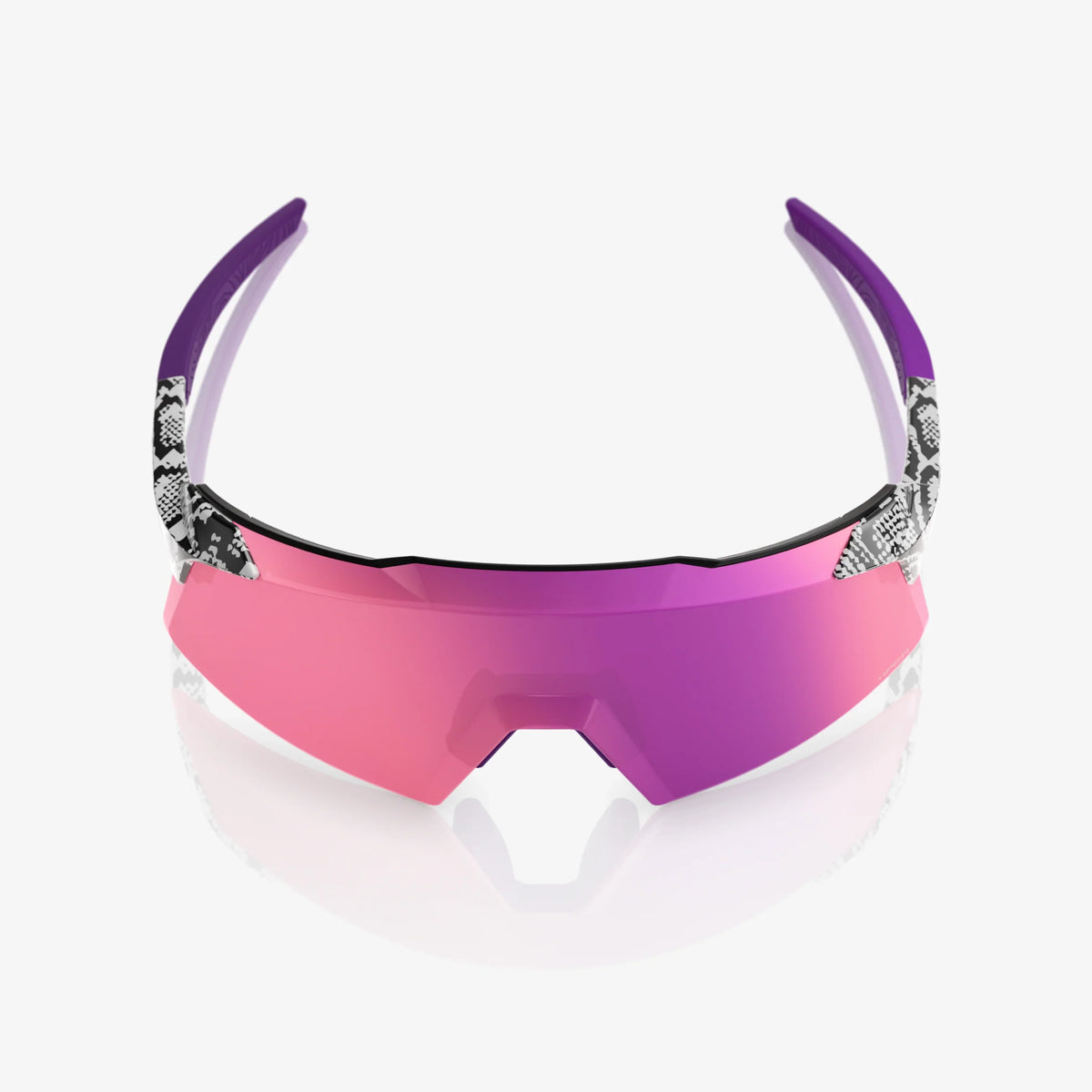 100 Percent Sunglasses - Aerocraft - Elly 3 White Venom - Purple Mirror Lens product image 4, provided for visual reference