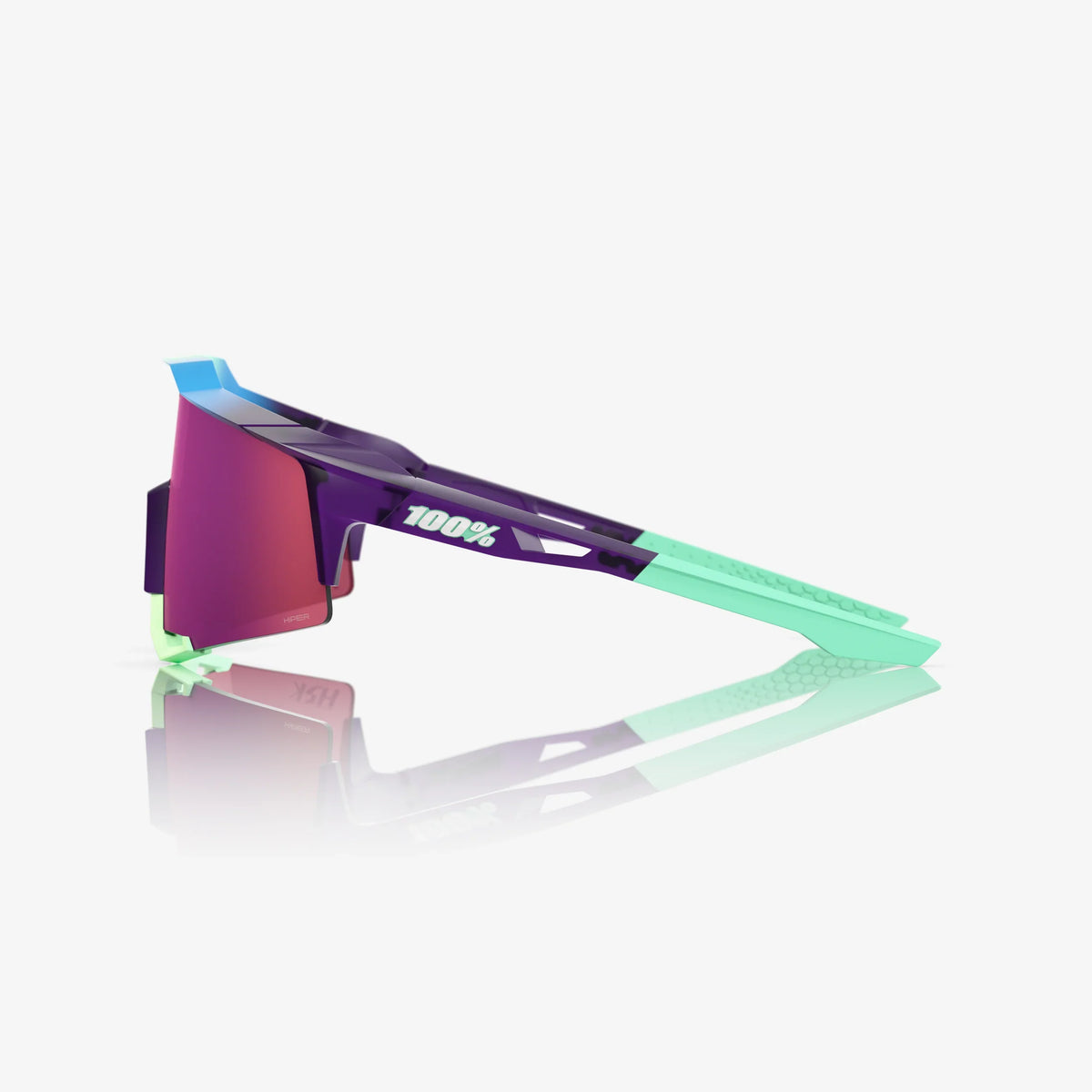 100 Percent Sunglasses - Speedcraft - Ha-Seong Kim Electric Purple HiPER Dark Purple Mirror Lens product image 3, provided