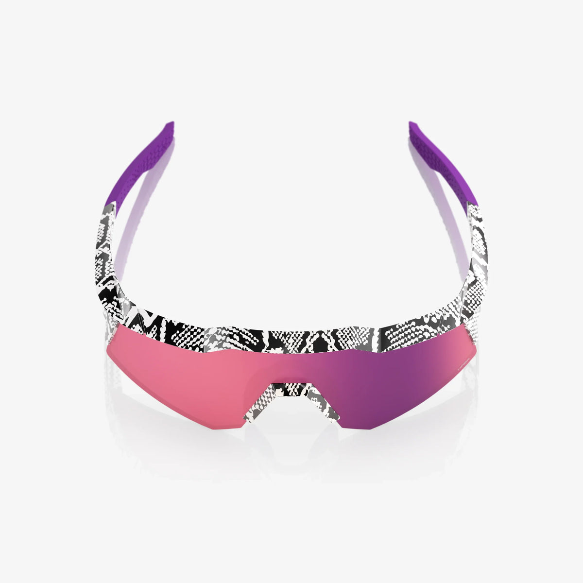 100 Percent Sunglasses - Speedcraft XS - Elly 3 White Venom HiPER Dark Purple Mirror Lens w/ Bonus HiPER Coral Lens product