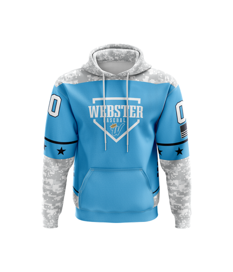 Webster-Royals-Camo-Blue-Hoodie product image 1, provided for visual reference and product detail review
