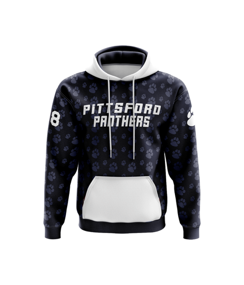 Pittsford Panthers Hoodie - Navy PAW product image 1, provided for visual reference and product detail review