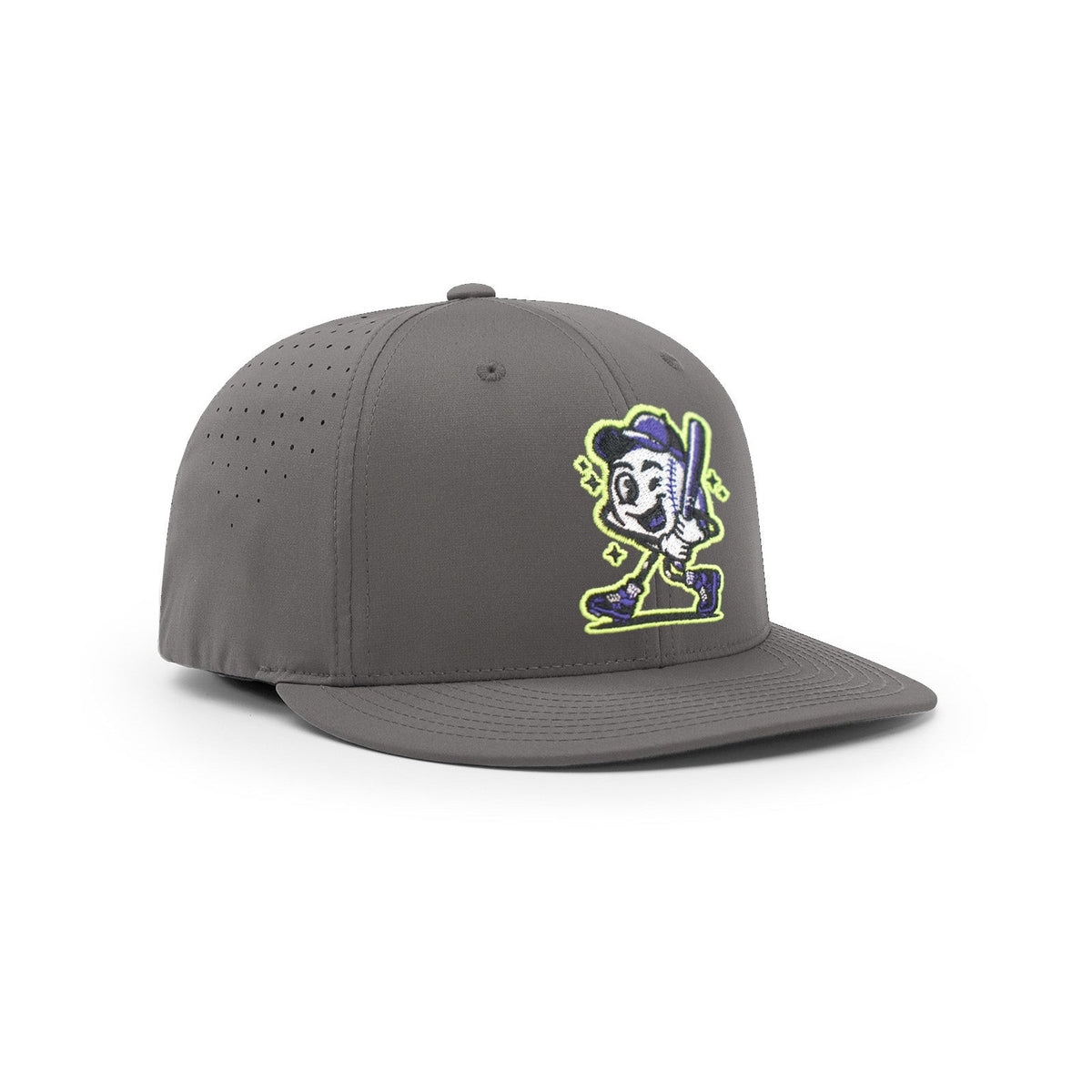 Smash It Sports Smashie PTS30 Hat - Charcoal/Volt product image 2, provided for visual reference and product detail review