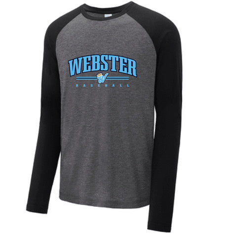 Webster-Royals-Blk/Grey-Heather-Ls-Shirt product image 1, provided for visual reference and product detail review