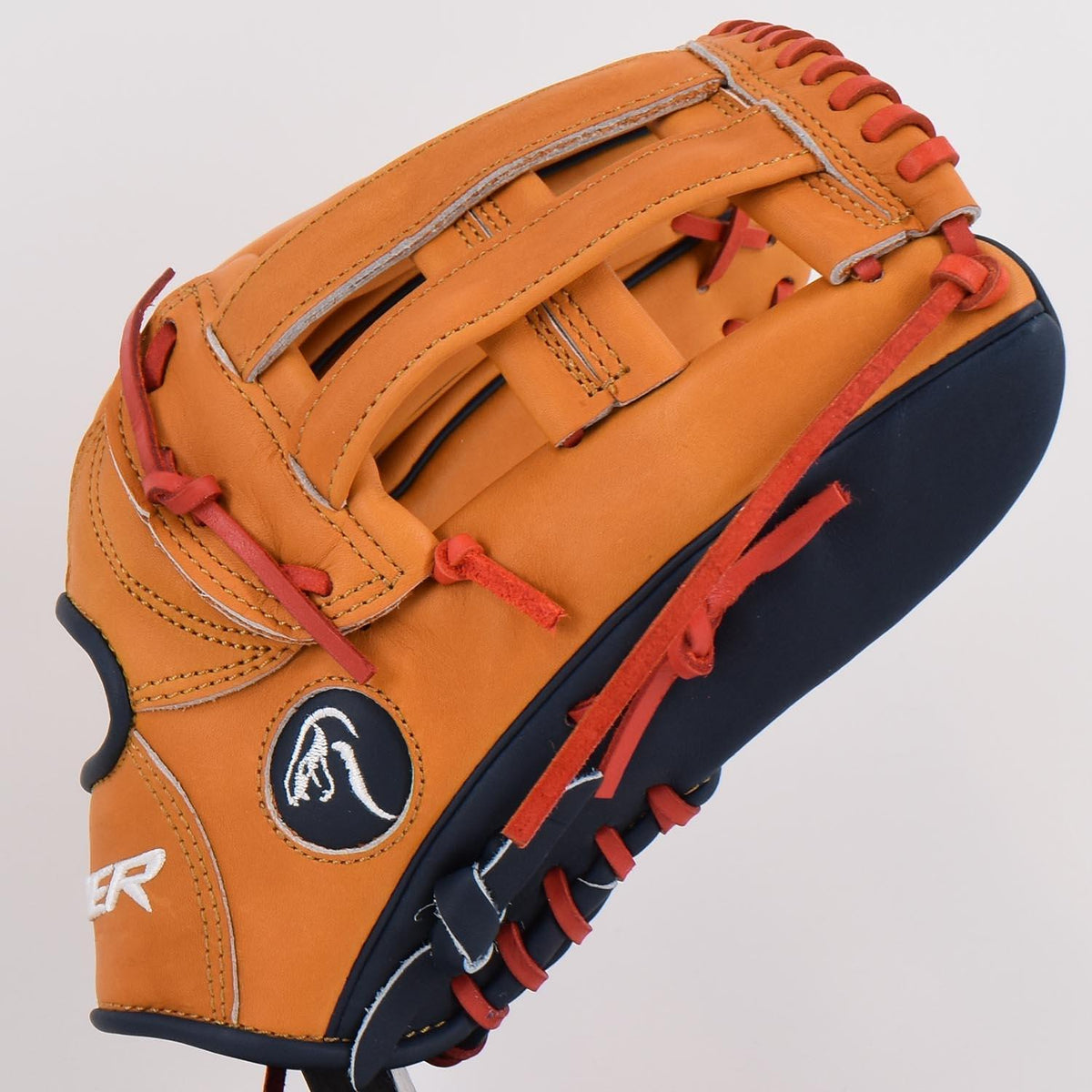 Viper Japanese Kip Leather Slowpitch Softball Fielding Glove - Tan/Navy product image 1, provided for visual reference and