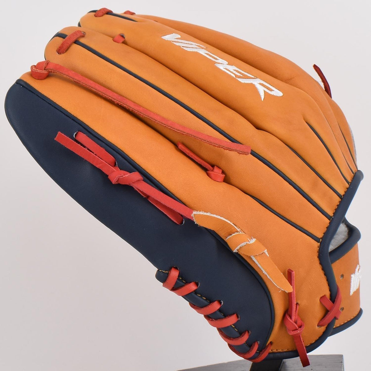 Viper Japanese Kip Leather Slowpitch Softball Fielding Glove - Tan/Navy product image 3, provided for visual reference and