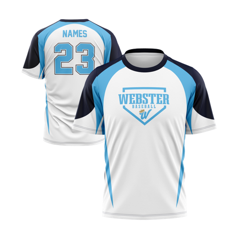 Webster-Royals-White-Ss-Shirt product image 1, provided for visual reference and product detail review